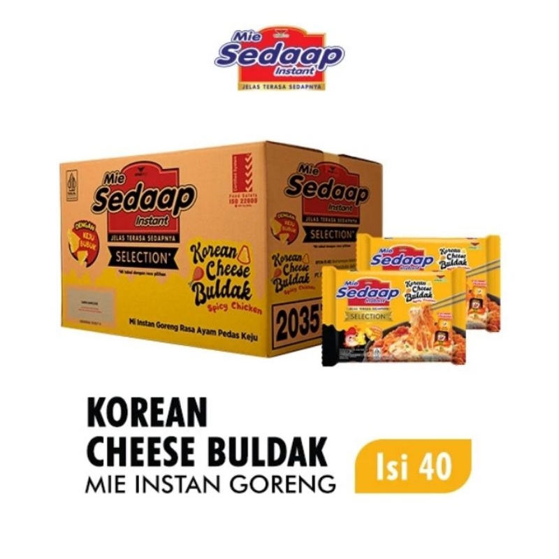 

mie sedaap korean cheese buldak isi 40 pcs