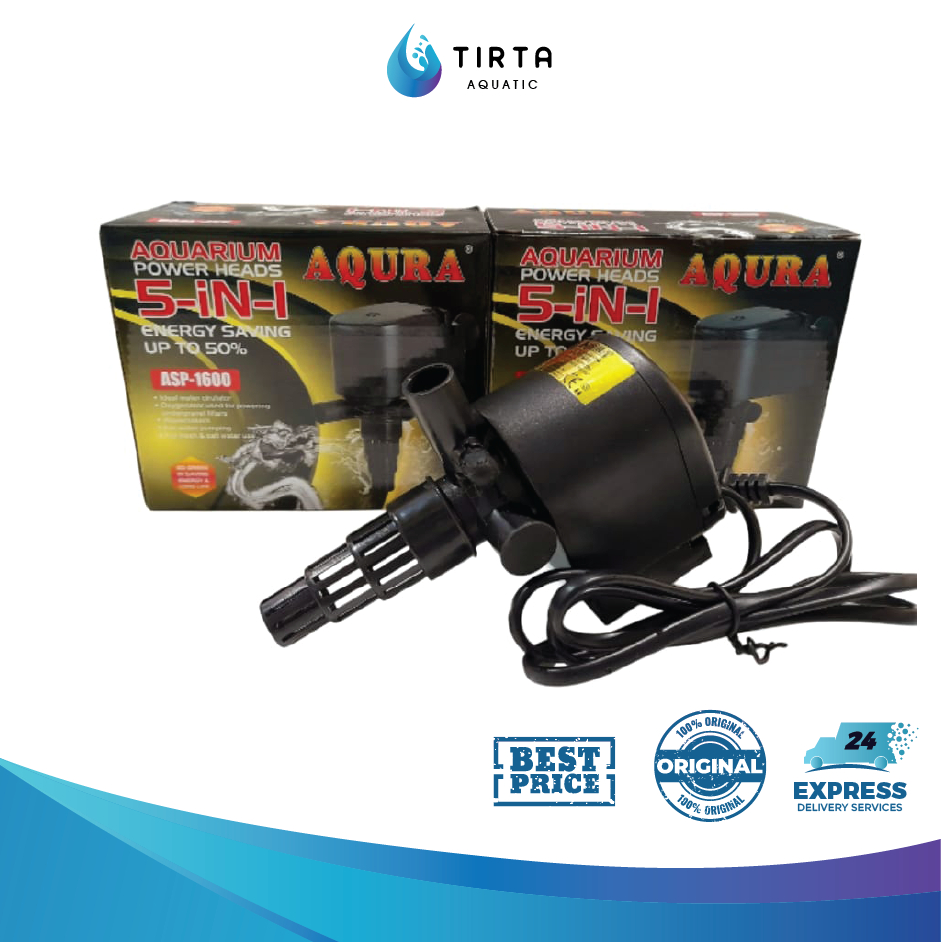 POMPA AIR CELUP FILTER POWERHEAD AQUARIUM AQURA ASP-1600A