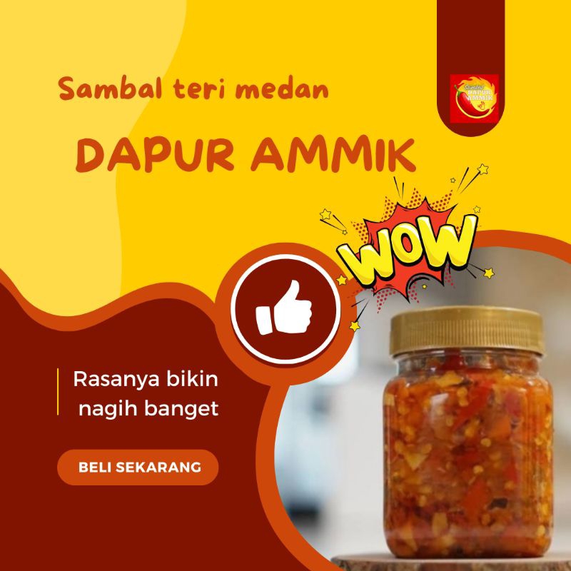 

SAMBAL TERI MEDAN 150gr ,pedas mendesis