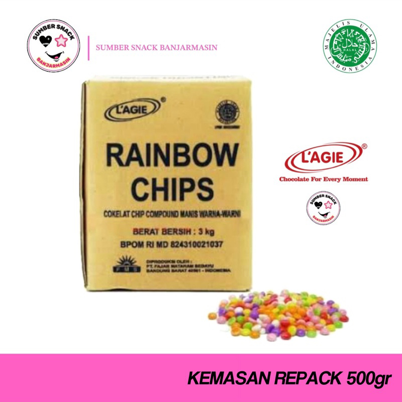 

Lagie Rainbow Chips (Repack 500g)