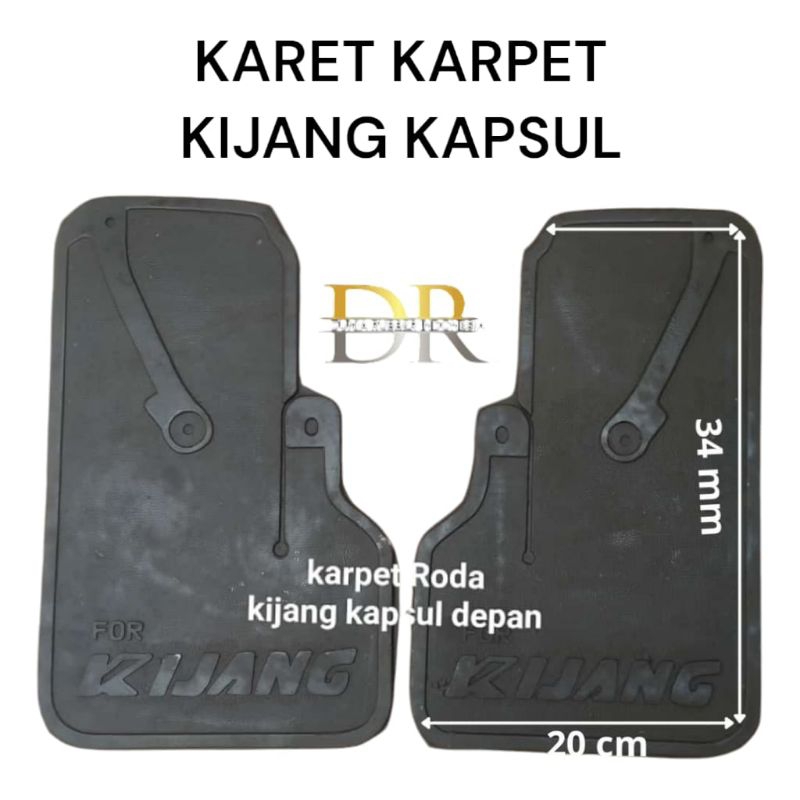 KARET KARPET LUMPUR MUDGUARD KEPET UNTUK MOBIL KIJANG KAPSUL ( 2 LEMBAR)
