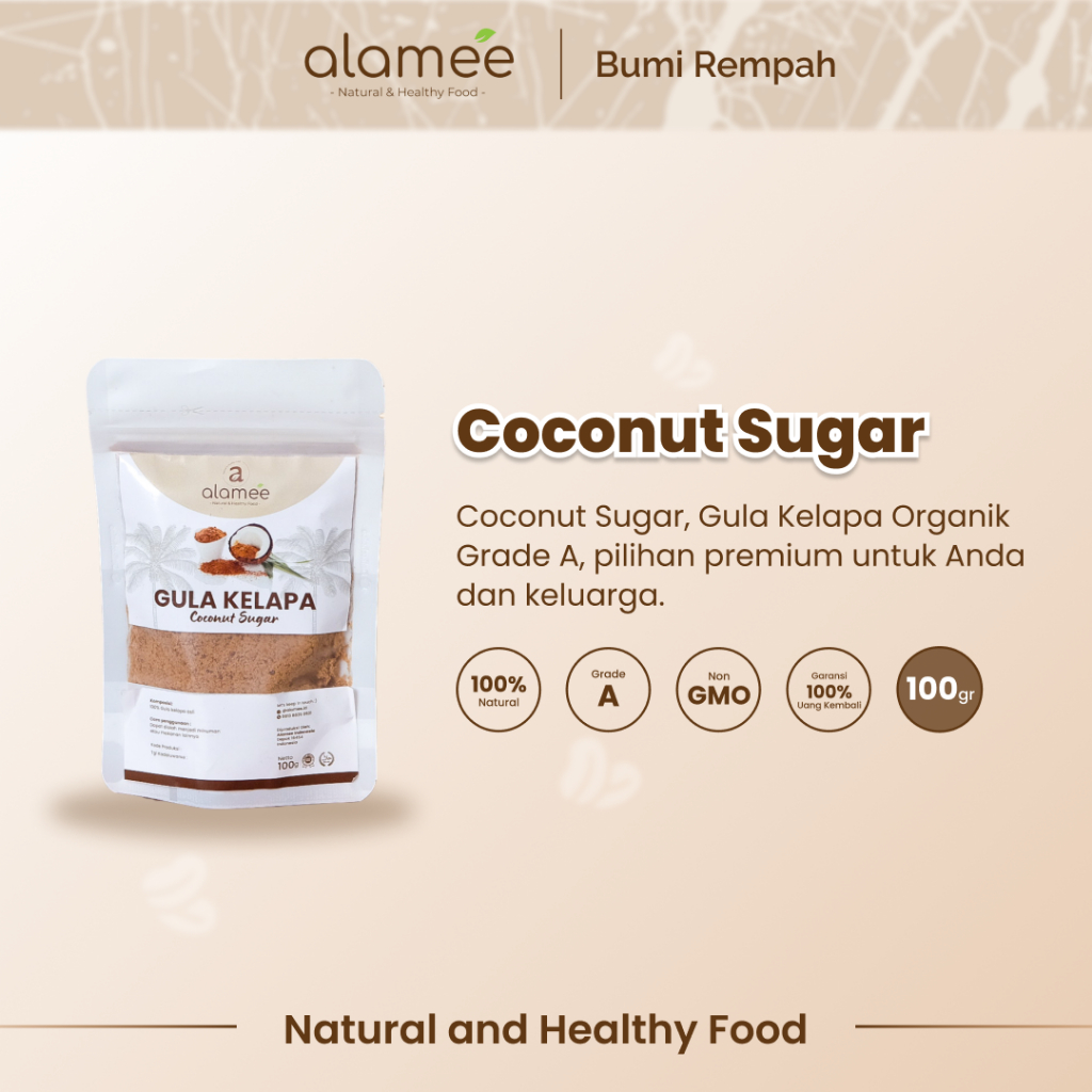 

\ALAMEE Gula Semut Kelapa Organik Asli Bubuk Coconut Sugar Premium Powder Natural Organik Organic