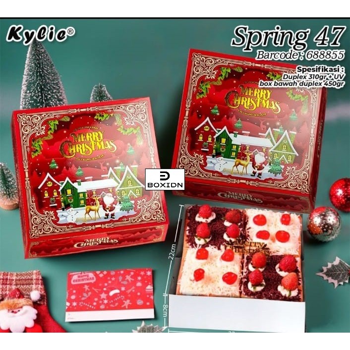 

Winter Christmas Box Natal 22x22 x8cm Box Natal Kue bOlu Box Natal Kue Lapis Box Natal Brownies Kotak kue Natal Dus kue Natal Box packaging natal Box Hampers kue Naral Box parcel kue natal Box Natal 4 toples 300gr kotak Box Pudding Natal 22x22