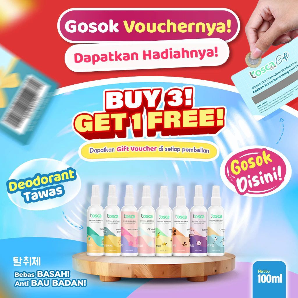 Buy 3 Get 1 Deodorant Tawas Spray 100ML