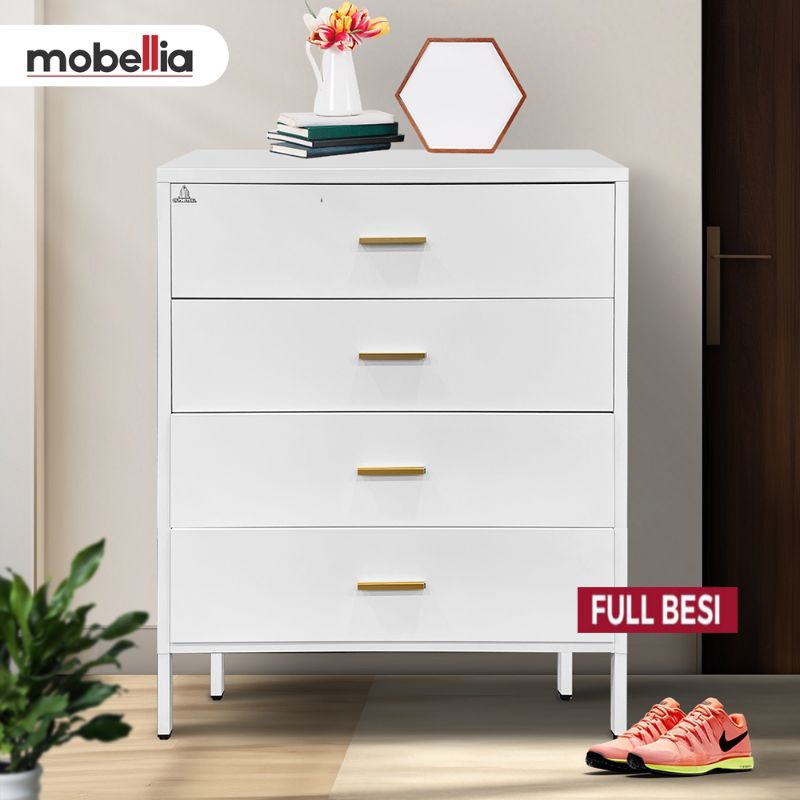 Rak besi 4 laci Drawer laci besi