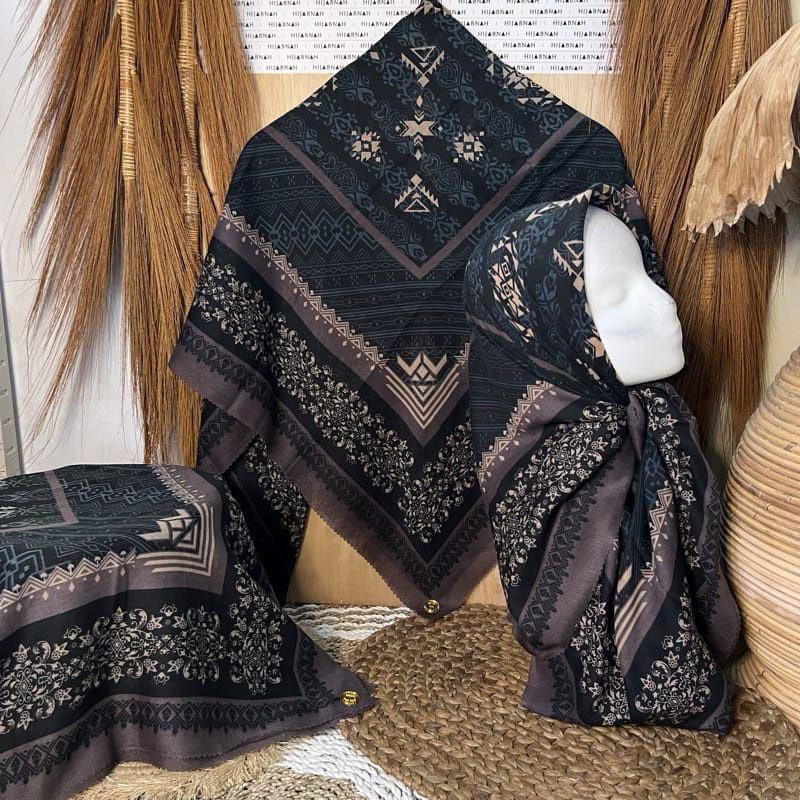 Motif Terbaru Hijab Syari//Kerudung Hijab Syari//Segiempat Motif Syari