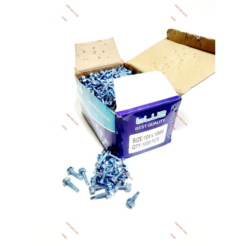 Skrup Baja Ringan 10x16 BLUE / Baut baja ringan 10 x 16 BLUE - 100 PCS