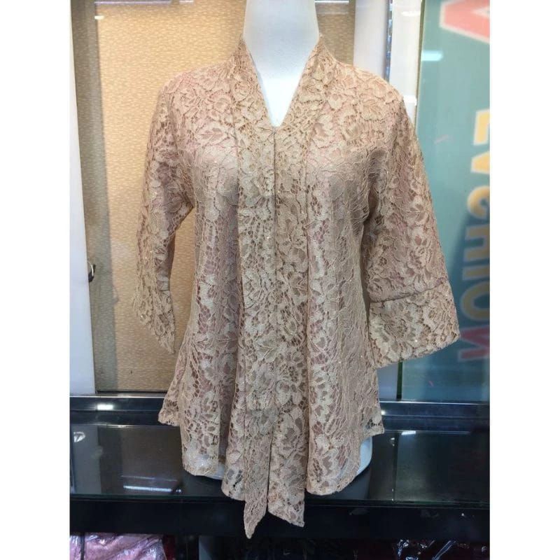 YZ4 Kebaya Jumbo M-4L LD 130 Atasan Floy Kartini Brokat Modern Big Size Kbaya Brukat Dewasa Kebaya