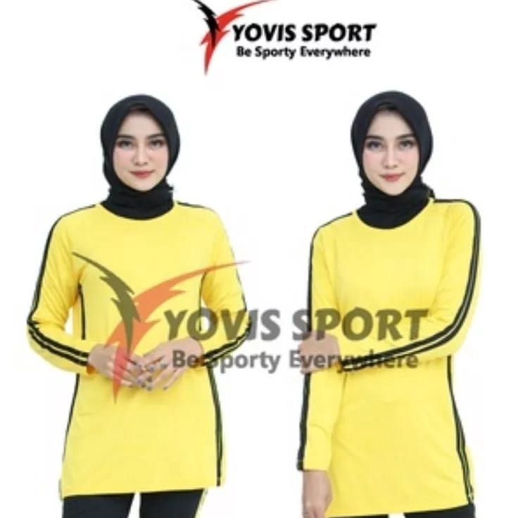 Dijamin Ada  Baju Senam Olaraga WanitaAtsan Senam WanitaKaos Senam Wanita Polet Tangan PanjangAtasan