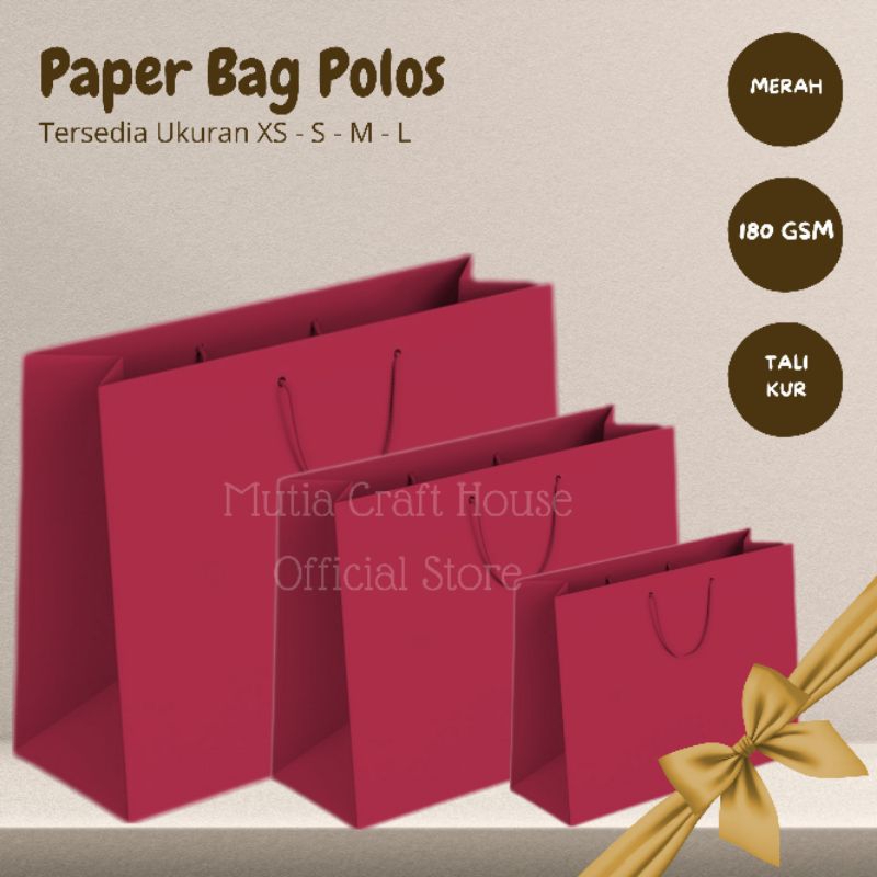 

Paper Bag Polos Merah | Paper Bag Landscape Tebal | Shopping Bag Merah