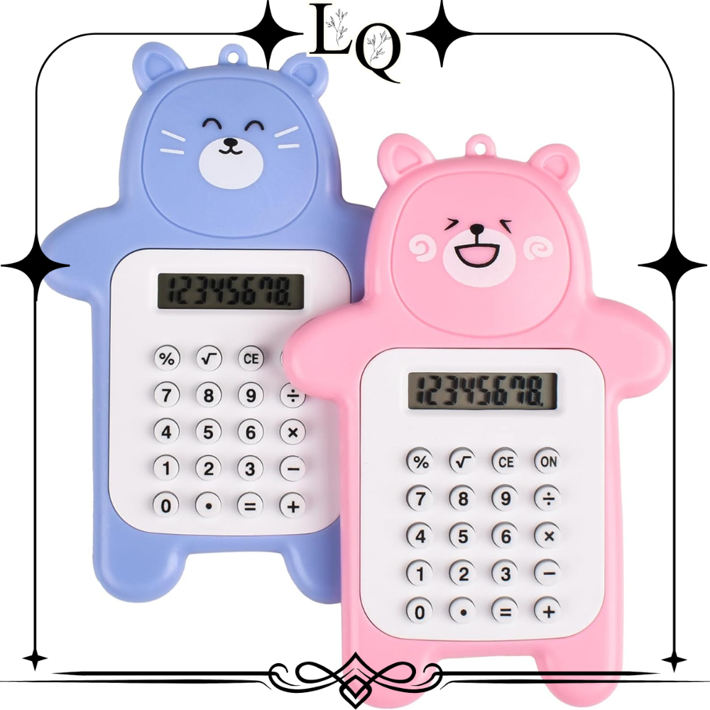 

Calculator Mini Portable Motif Bear / Kalkulator 8 Digit Alat Hitung Pejumlahan Pengurangan Perkalian Pembagian Bentuk Gambar Beruang Lucu Tombol Karet Perlengkapan ATK Anak TK SD SMP Sekolah Kantor Kado Hadiah Ulang Tahun Souvenir Tambah Kurang Kali Bagi