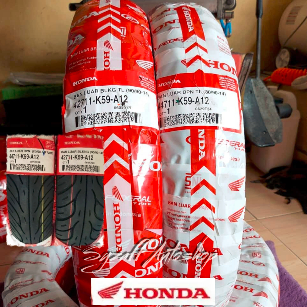 Ban matic FEDERAL 80 90 14 dan 90 90 14 FT235 asli HONDA Ban luar Motor Matic 80/90-14 & 90/90-14 Fe