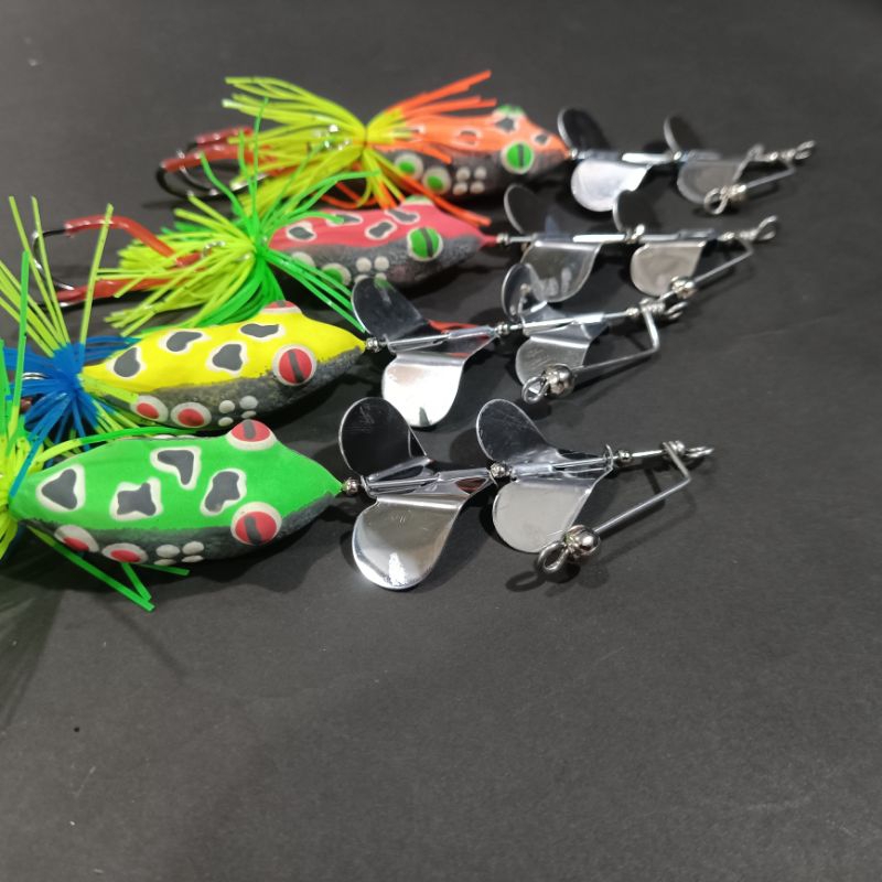 SLATER TEKTOK double propeller buzz slash bait umpan casting gabus toman