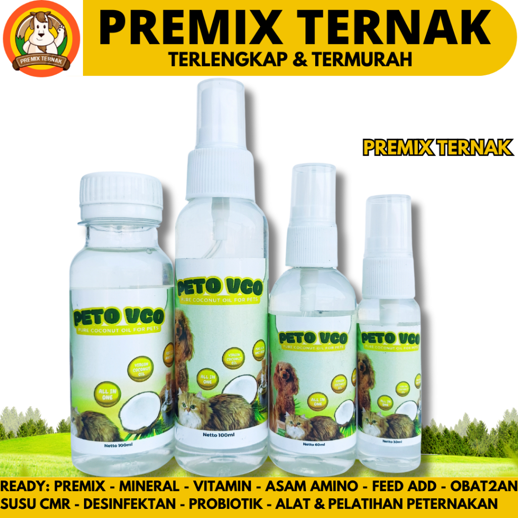 PETO VCO SPRAY - Obat Jamur Scabies Untuk Kucing Anjing Minyak VCO Virgin Coconut Oil
