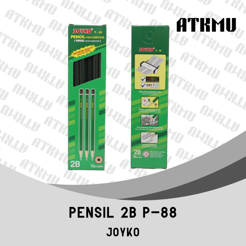 

Pensil 2B Hijau Pensil Komputer JOYKO P-88 [1P PAK] Isi 12Pcs