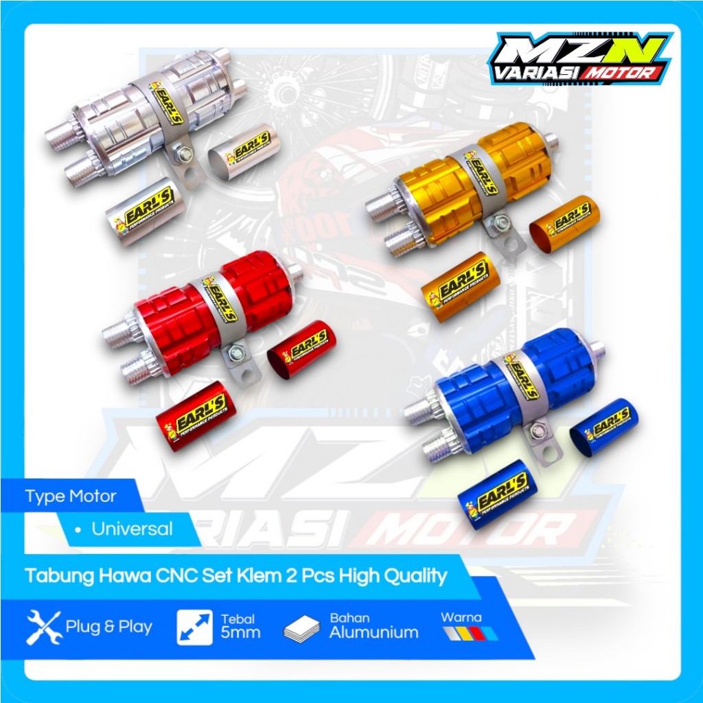 Tabung Hawa CNC Tabung Hawa Mio Tabung Hawa Beat Karbu Set Klem 2 Pcs