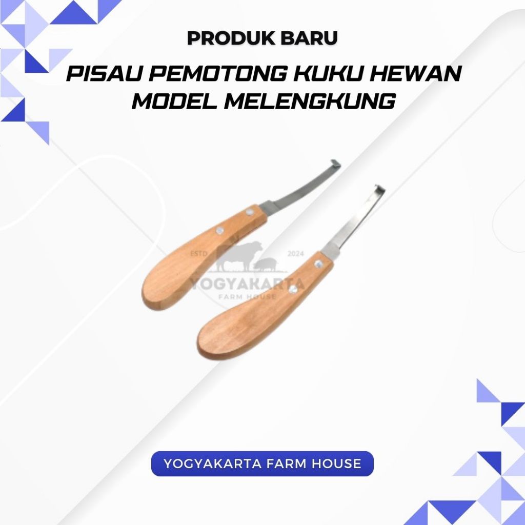 Pisau Melengkung - Pemotong Kuku Hewan Domba Kambing Sapi Kuda