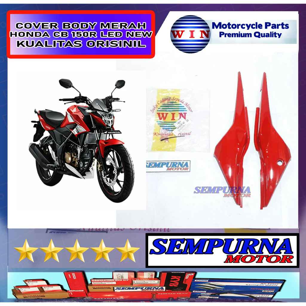 Merek Win Kualitas Original cover Body Cb 150r Led New 2015-2019 Warna Merah