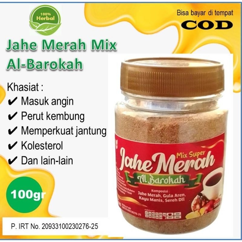 

Jahe merah mix super Al-Barokah isi 100 gram