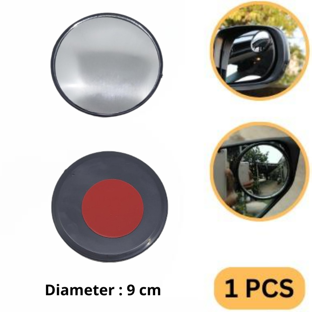 Spion tambahan truk / mobil Spion tempel bulat truk / mobil 9cm