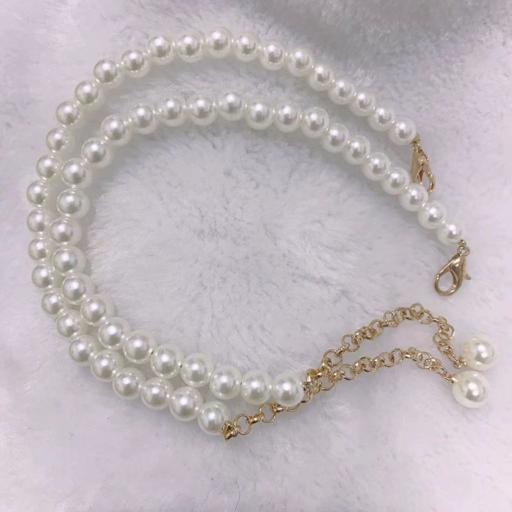 1 pasang Pearl chain, Mary Jane shoe accessories