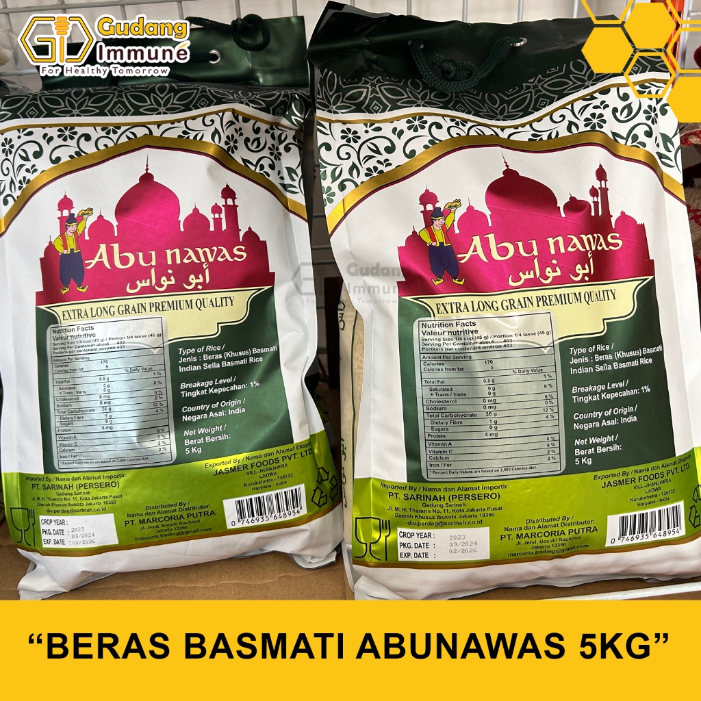 

Beras Basmati Abunawas ABU NAWAS 5kg - Gudang Immune
