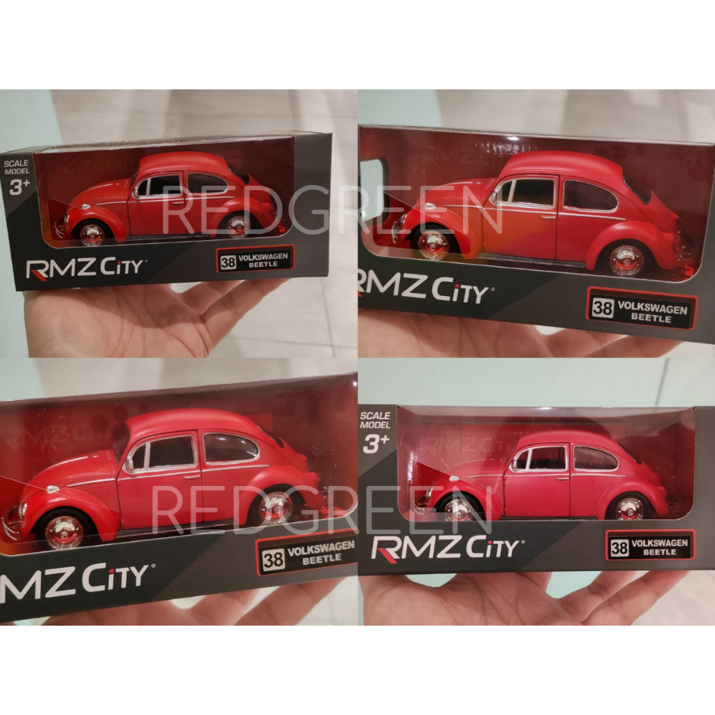mainan anak diecast diecast RMZ CITY VW VOLKSWAGEN BEETLE MERAH 1:32 diecast koleksi