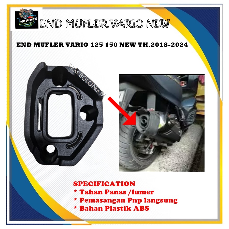 END MUFFLER VARIO 125 150 ABS CBS 2018-2024 END CUP VARIO