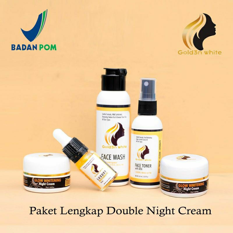 DOUBLE NIGHT PAKET LENGKAP GOLDEN SKINCARE