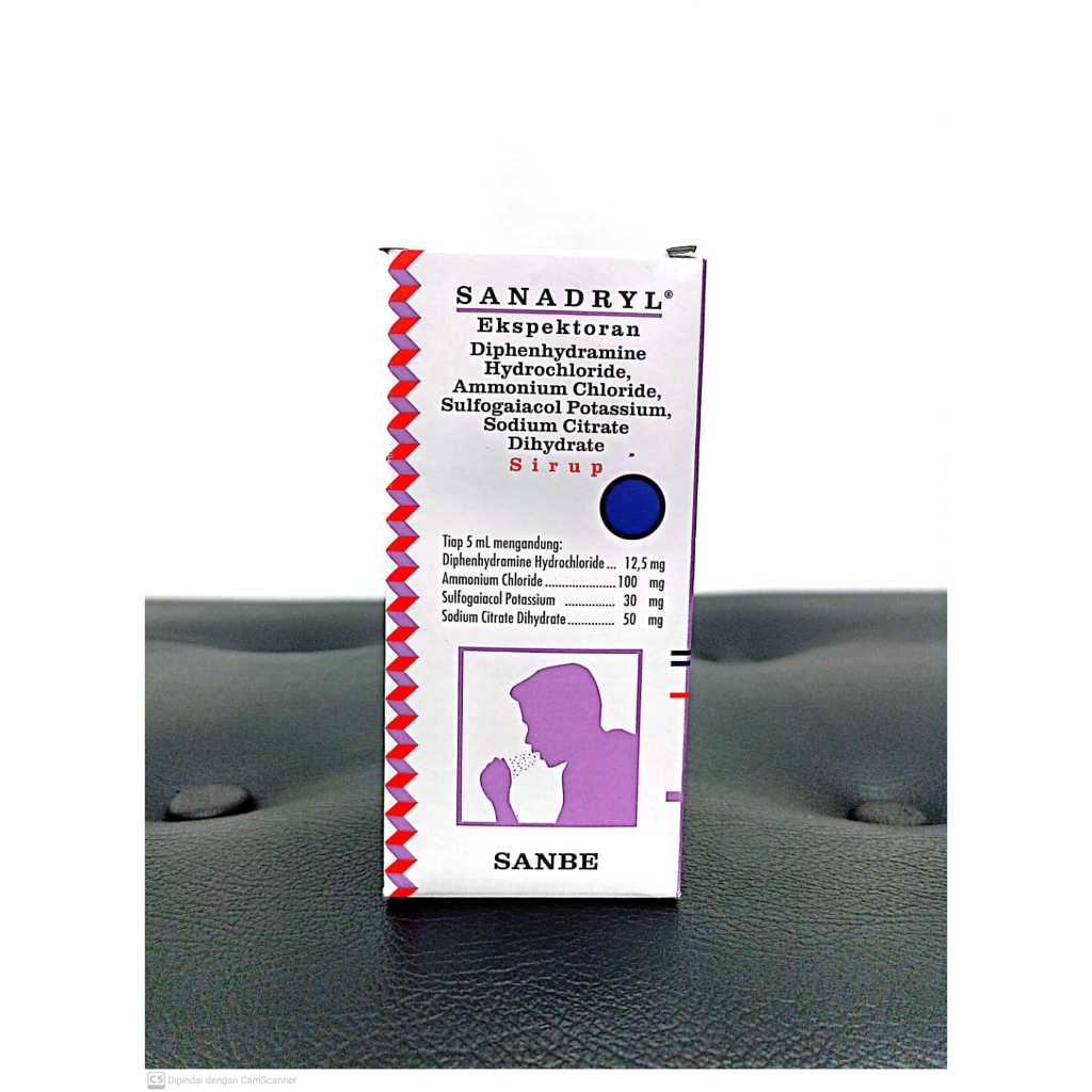 Sanadryl exp Syr/ obat batuk berdahak/  batuk alergi