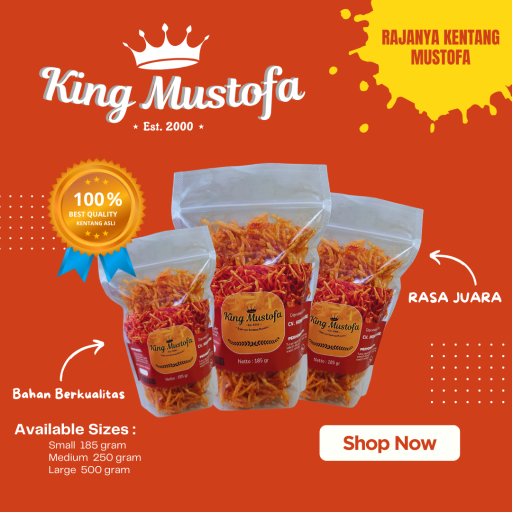 

Kentang Mustofa 185 Gram Original - King Mustofa