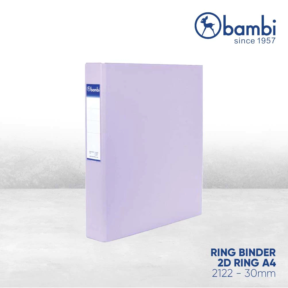 

Bambi Ring Binder A4 2 Ring MID SIZE 30 mm kode 2122