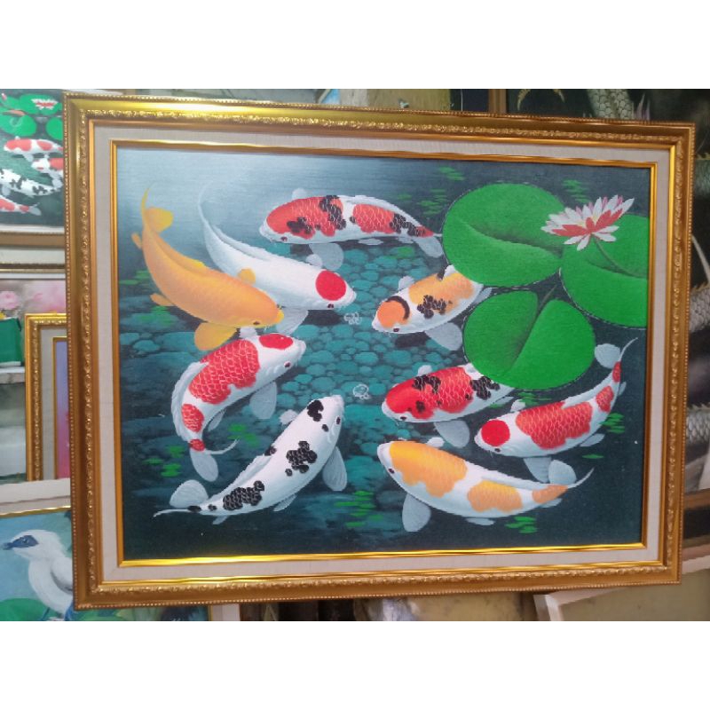 lukisan ikan koi 9