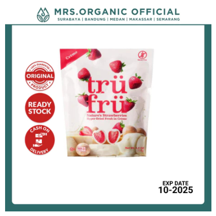 

Snack Cemilan Camilan Buah Stroberi & Coklat TRUFRU Nature's Strawberries Hyper Dried Fresh in Crème 119g