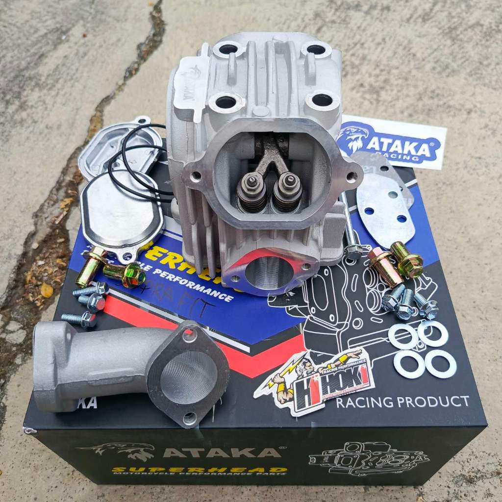 CYLINDER HEAD KOP 4 KLEP PORTING CNC HONDA GRAND C SERIES WIN 100 SUPRA PRIMA SUPRA X REVO LAMA LEGE