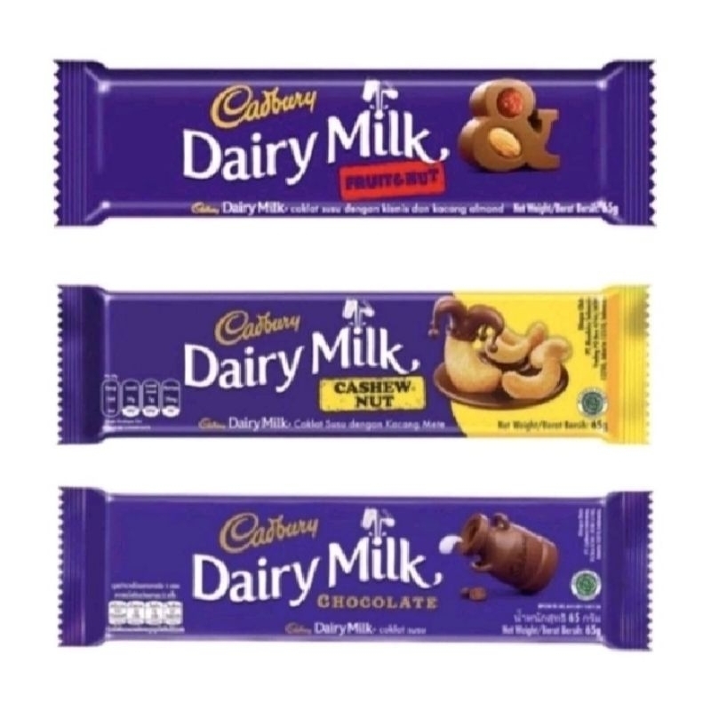 

Cadbury Dairy Milk Exp Agustus 2025 Chocolate/Cashew Nut 62gr