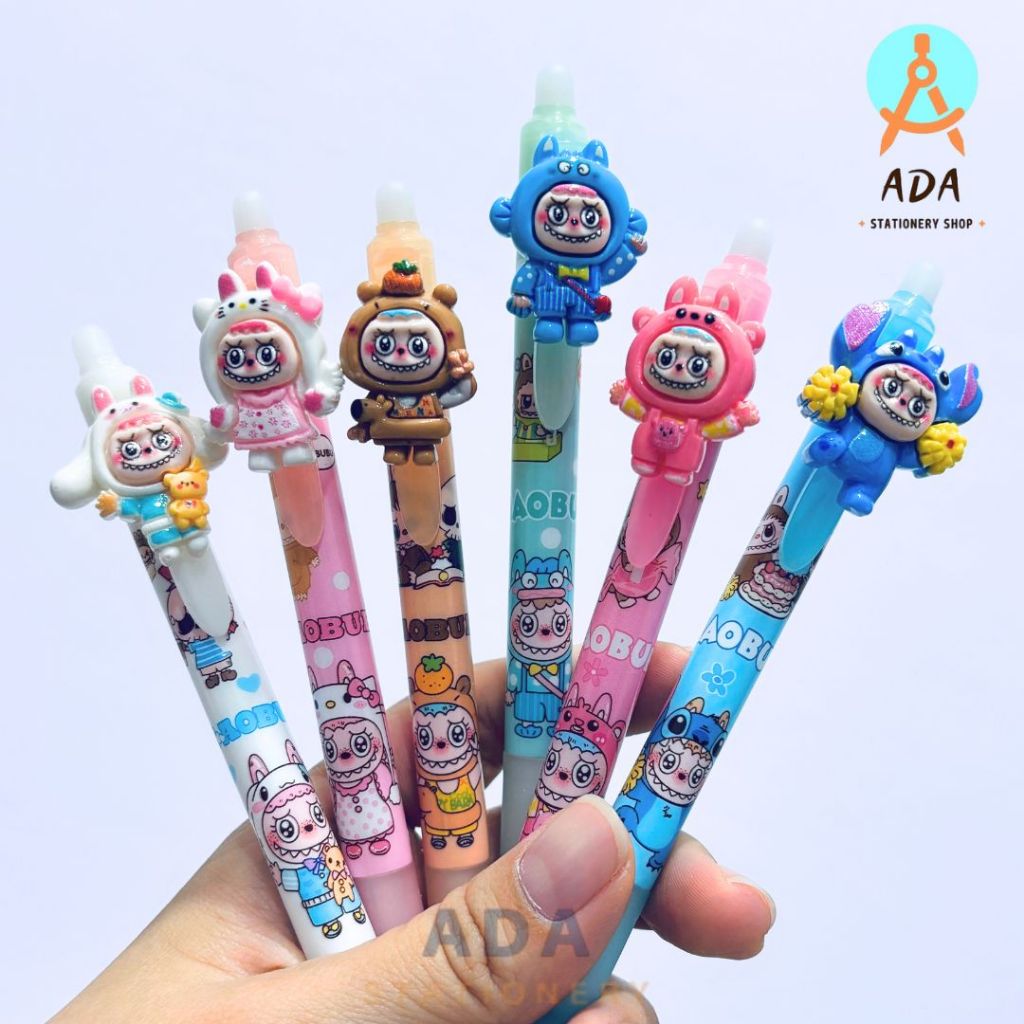 

(1 Pc) ERASABLE PEN LABUBU 213/ PEN KLIK BISA DIHAPUS LABUBU XIAOBUBU