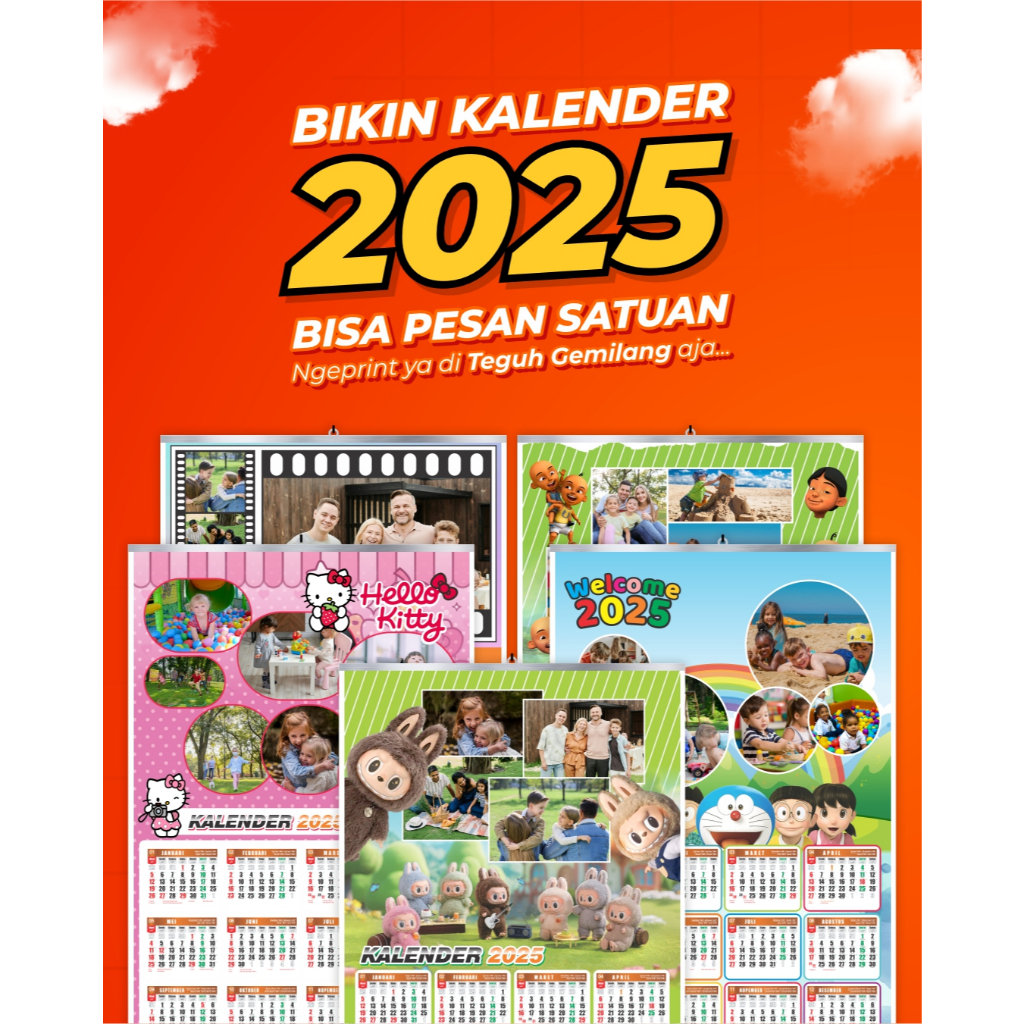 

CETAK KALENDER DINDING 2025 FREE TEMPLATE DESAIN/CUSTOM UKURAN A3+