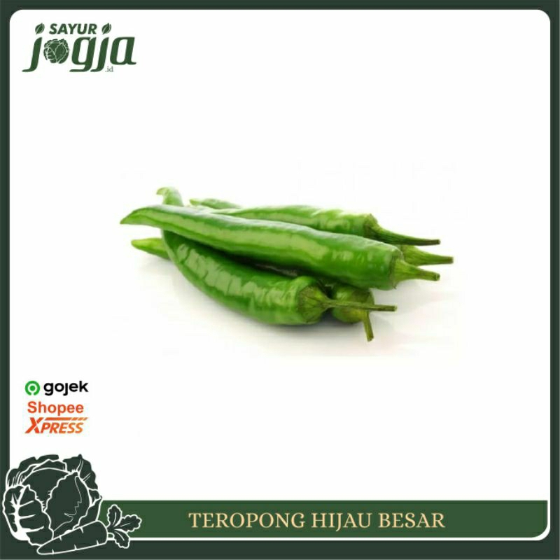 

Cabe Cabai Teropong Hijau 100g - Sayur Jogja