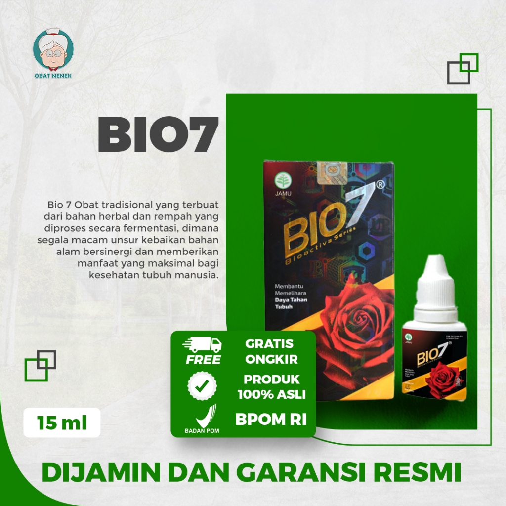 BIO 7 (BIO SEVEN) , OBAT TETES, JAMU HERBAL ORIGINAL | KHASIAT ANDALAN NENEK