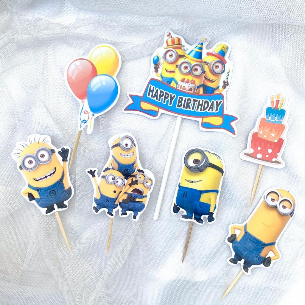 BJ - Minion Mini Topper Cake Birthday / Hiasan Kue Ulang Tahun