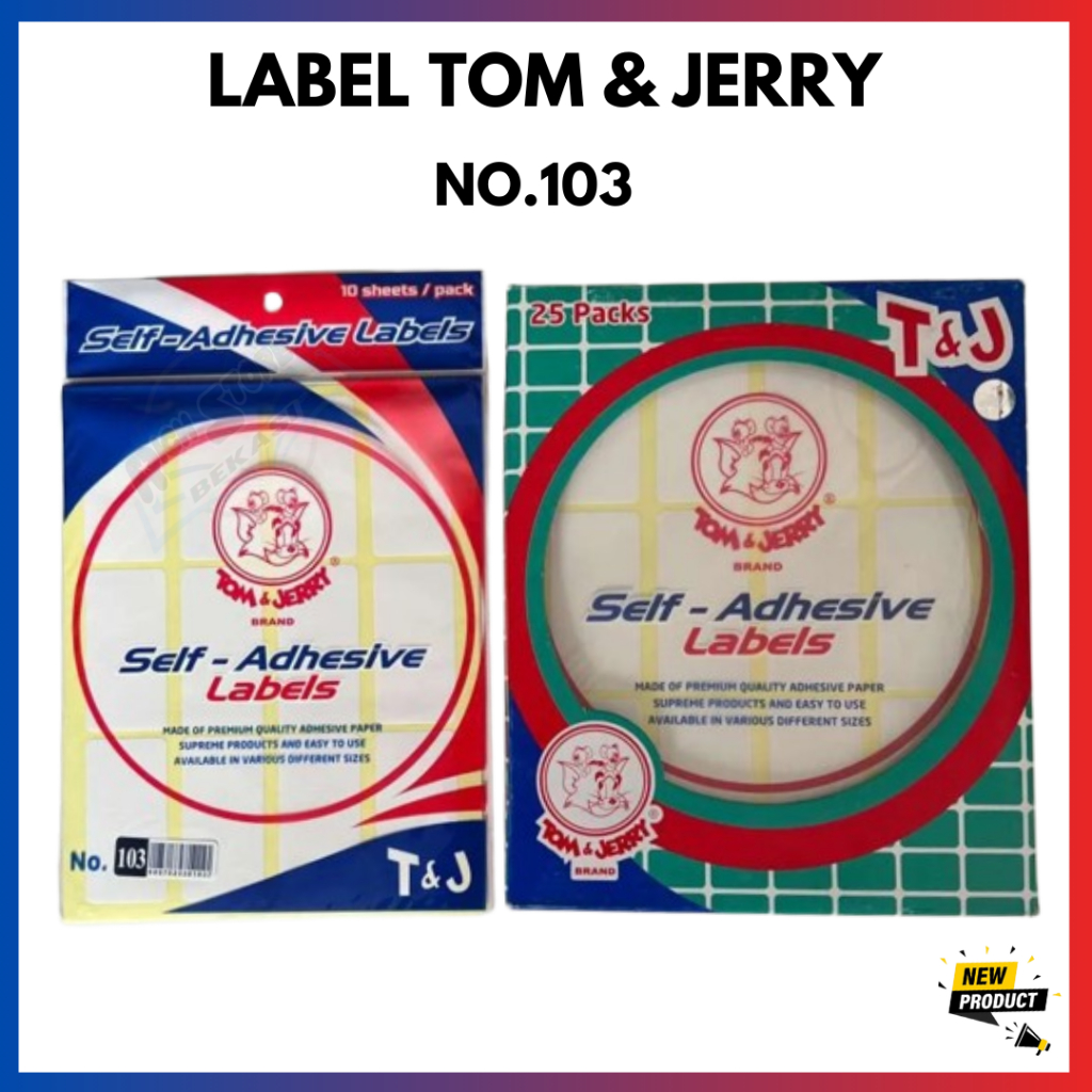LABEL STICKER MERK TOM&JERRY NO 103 LABEL UNDANGAN BERKUALITAS (103)
