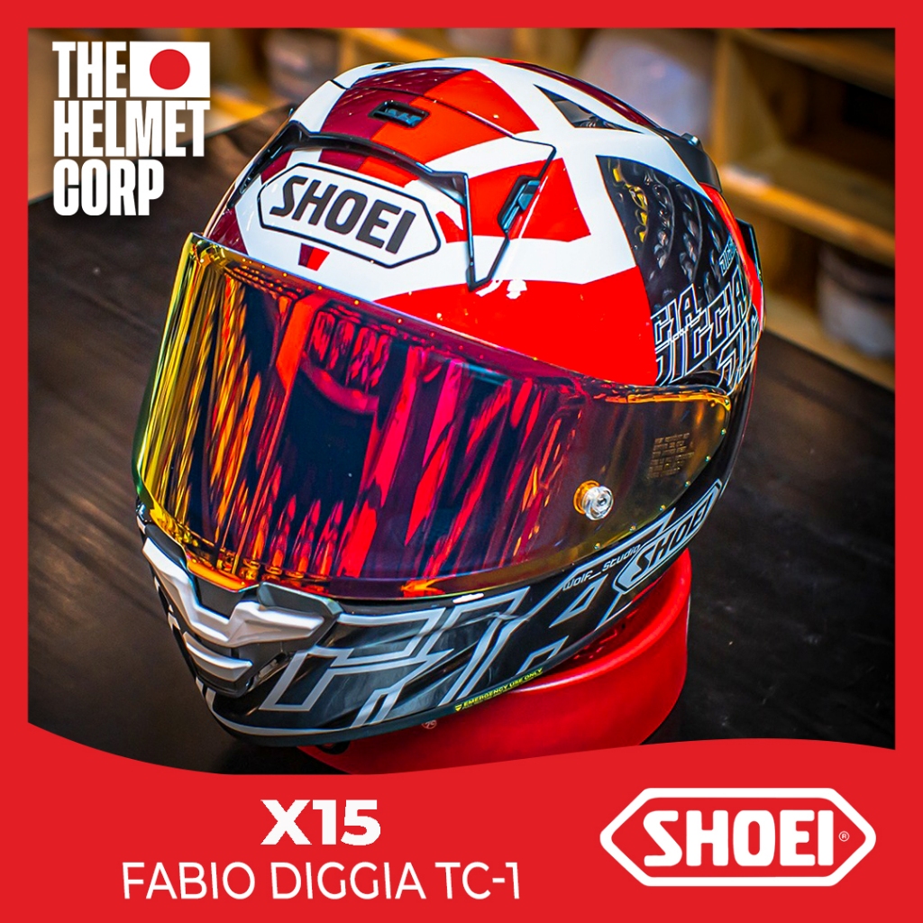 SHOEI X15 FABIO DIGGIA TC-1 FULL FACE HELMET ORIGINAL