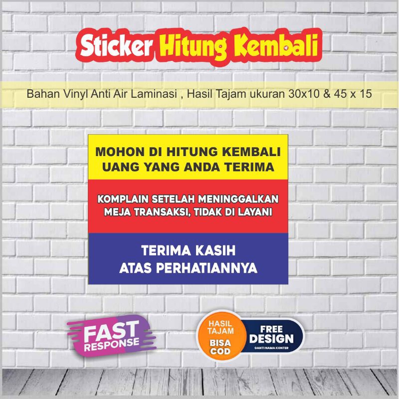 

Sticker Hitung kembali uang