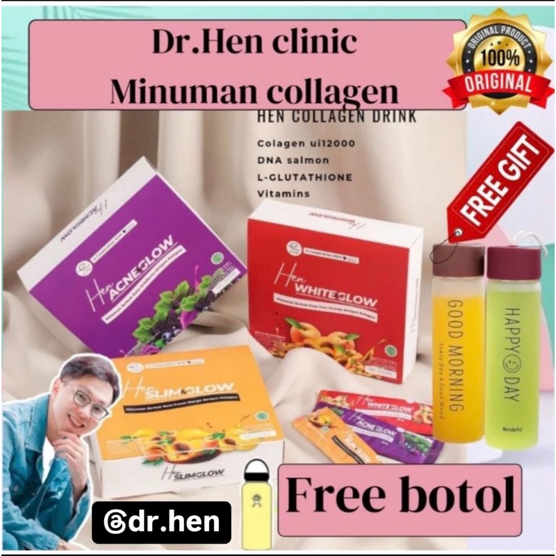 

dr hen drink minuman kolagen whiteglow slimglow acneglow