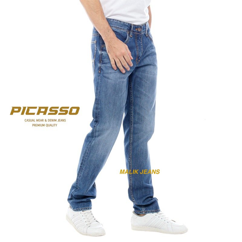 PICASSO DENIM Celana Panjang Jeans Pria Original Casual Straight Slimfit Distro Keren Starboy 2024 P