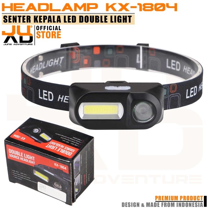 headlamp kx-1804 flashlight headlight LED 3 Modes senter kepala KX1804 super led terang