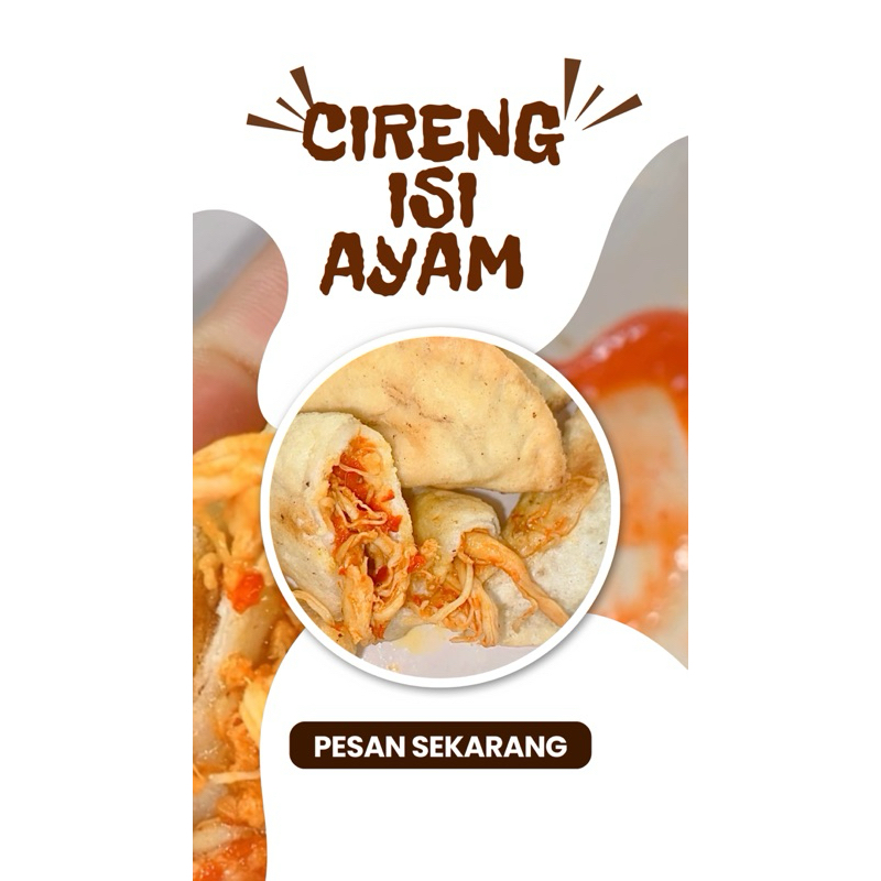 

Cireng seuhah isi ayam suwir pedas mercon Bibi uti