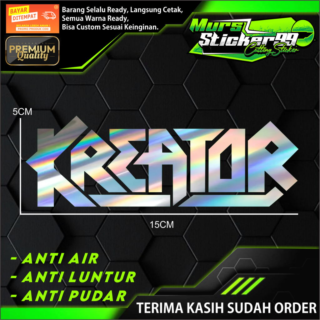 Sticker Cutting KREATOR Cocok Untuk Motor Dan Mobil