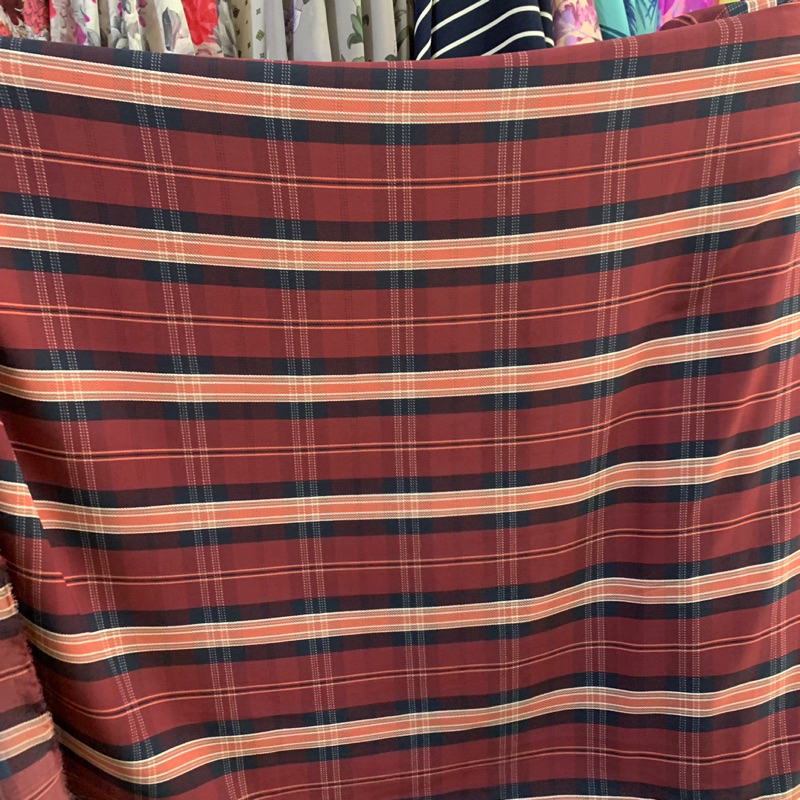 kain ceruty zara - kain zara crepe import - kain crepe motif kotak - kain ceruty zara motif - kain d